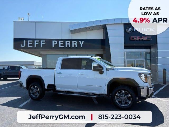 2026 GMC Sierra 2500 HD SLT in Summit White — front three-quarter view