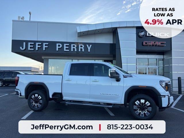 2026 GMC Sierra 2500 HD Denali in Summit White — front three-quarter view