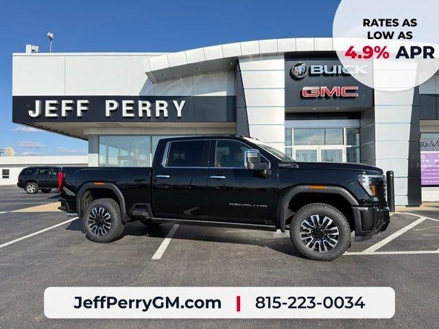 2026 GMC Sierra 2500 HD Denali Ultimate in Onyx Black — front three-quarter view