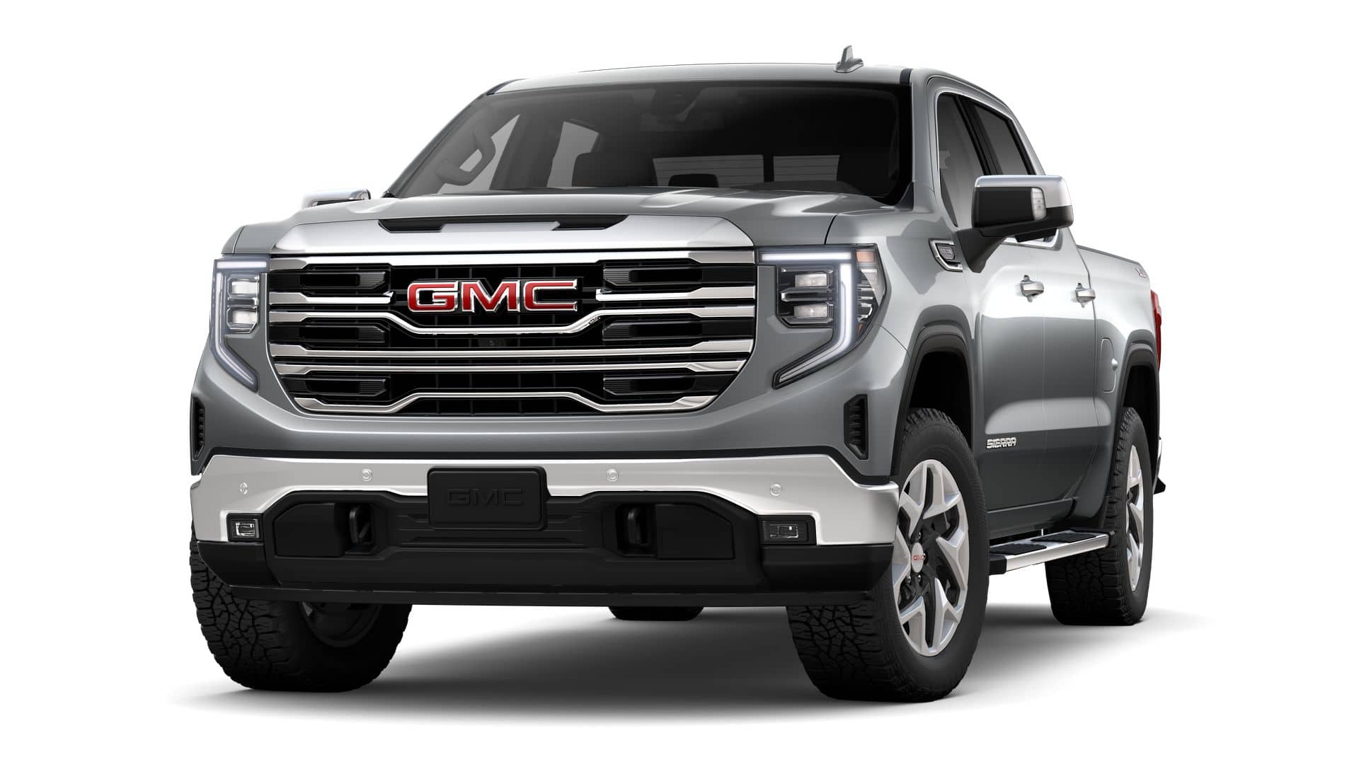 2026 GMC Sierra 1500 Base in Sterling Metallic — front three-quarter view