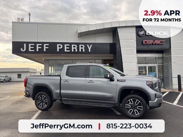 2026 GMC Sierra 1500 AT4 in Sterling Metallic — front three-quarter view