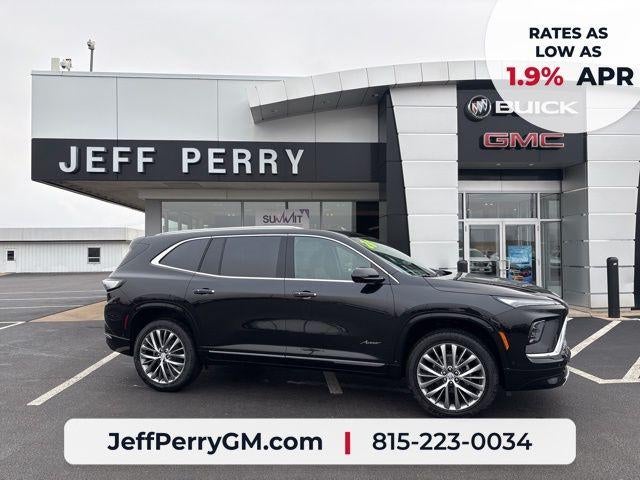 2026 Buick Enclave Avenir in Ebony Twilight Metallic — front three-quarter view