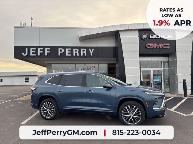 2026 Buick Enclave Avenir in Ocean Blue Metallic — front three-quarter view