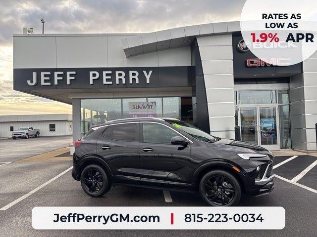 2026 Buick Encore GX Sport Touring in Ebony Twilight Metallic — front three-quarter view