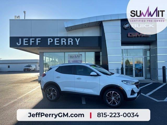 2023 Buick Encore GX Select in Summit White — front three-quarter view