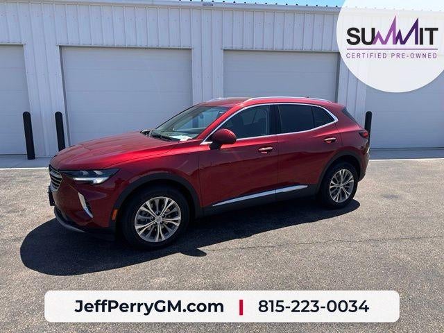 2023 Buick Envision Preferred in Cinnabar Metallic — front three-quarter view