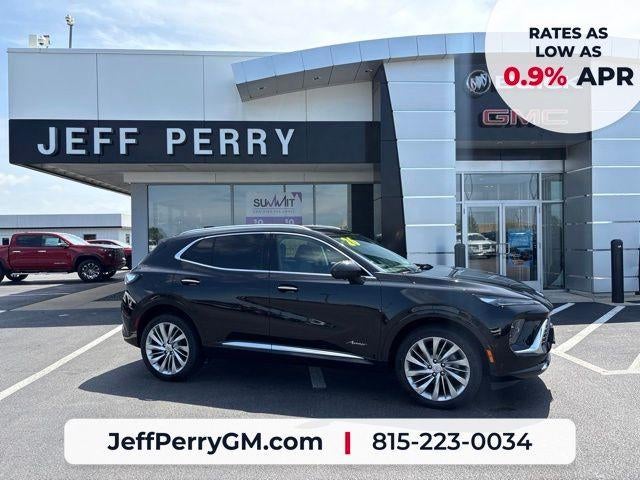 2026 Buick Envision Avenir in Ebony Twilight Metallic — front three-quarter view